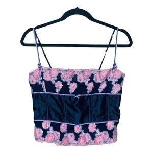 ISO Victoria’s Secret Angels Vintage Navy Blue and Pink Floral Corset